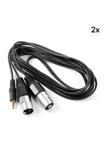 FRONTSTAGE sada dvou Y kabelů, 30 cm, 2 x XLR samec na 1 x 3,5 mm jack samec