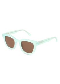 Fielmann Q 085 SUN FLEX CL YORI | unisex slunečn&iacute; br&yacute;le | Čtvercov&yacute; | Obruba: Acet&aacute;t Extrudovan&yacute; Zelen&aacute; | Barva čoček: Hněd&aacute; Celobarevn&eacute;