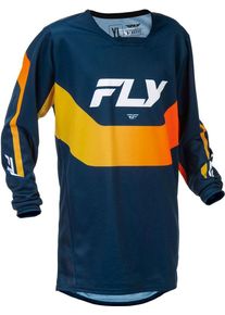 Fly Racing Kinetic, jersey youth , color: Dark Blue/Orange , size: YXL