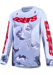 Alpinestars Fluid Lone, jersey youth , color: Grey/White/Red , size: S
