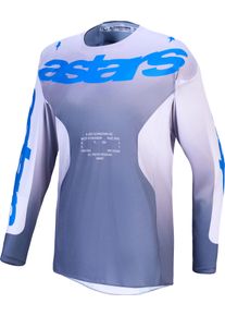 Alpinestars Racer Amber, jersey , color: Grey/Light Purple/Neon-Blue , size: S