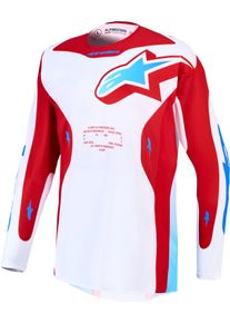 Alpinestars Racer Hunt, jersey , color: White/Red/Light Blue , size: XXL