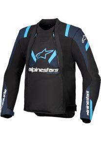 Alpinestars T-Stunt Air, textile jacket , color: Black/Dark Blue/Light Blue , size: 4XL