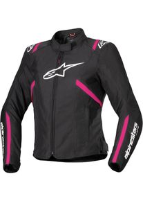 Alpinestars Stella T-SPS V2, textile jacket waterproof women , color: Black/White/Pink , size: S