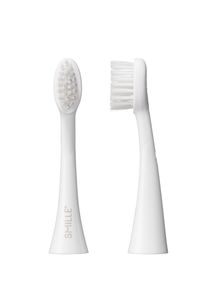 SMILLE Sonic Brush, n&aacute;hradn&iacute; hlavice s rovn&yacute;m z&aacute;střihem, b&iacute;l&eacute;, 2ks